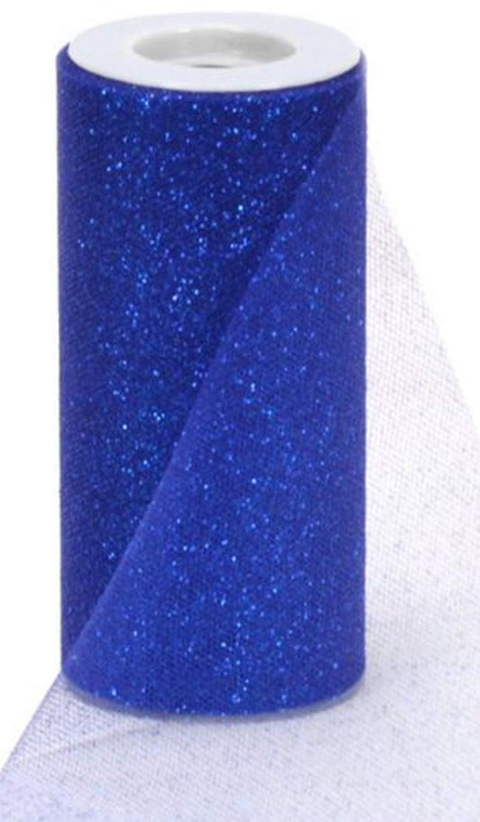 Berwick Offray Royal Blue Sparkle Tulle by the Bolt, 6'' W, 25 Yards