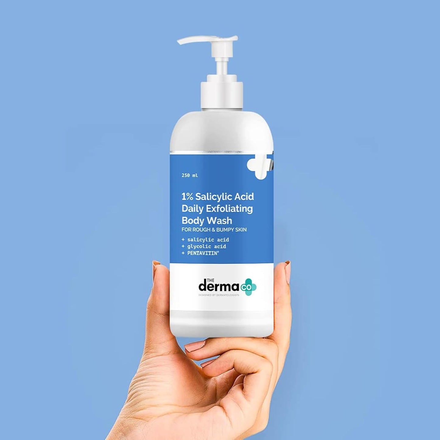 Derma Co 1% Salicylic Acid Exfoliating Body Wash - Gently Cleanses & Hydrates | 8.45 Fl Oz/250ml