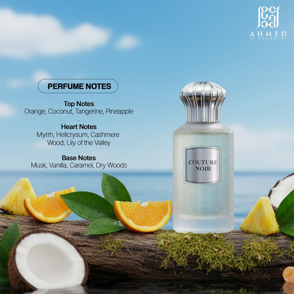 AHMED AL MAGHRIBI Couture Noir For Men Long Lasting Eau De Parfum -100ml