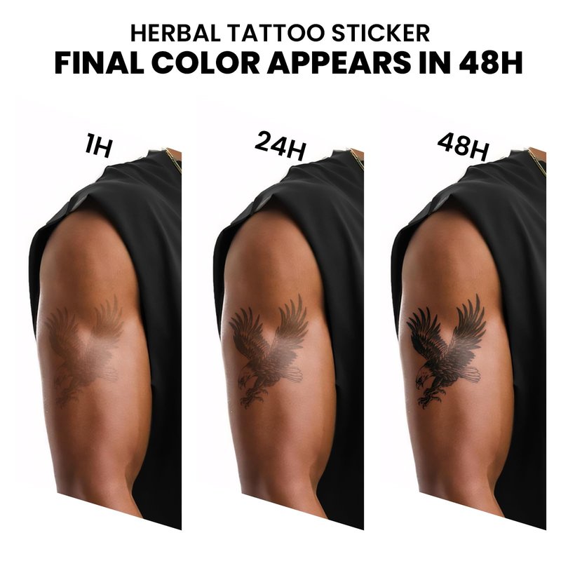 UBICA Tattoo Tech, 2 Sheets Extra-Large Semi Permanent Tattoo, Adult Art Design Temporary Tattoos, Lasts 7-15 Days, Waterproof, Realistic look, No Adhesive, No reflection (Descending Angel Design)
