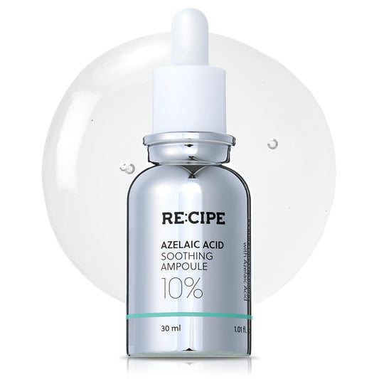RECIPE Azelaic Acid 10 Soothing Ampoule - Soothing Serum, Facial Serum for Sensitive skin - Korean Skincare for Mild Breakouts (1.01 fl oz)