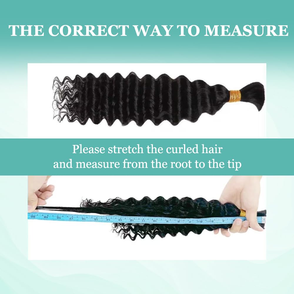 Ombre Human Braiding Hair for Boho Braids Virgin 12A Boho Hair for Braiding Deep Wave 14 Inch 150g Human Hair Braiding Hair Extensions
