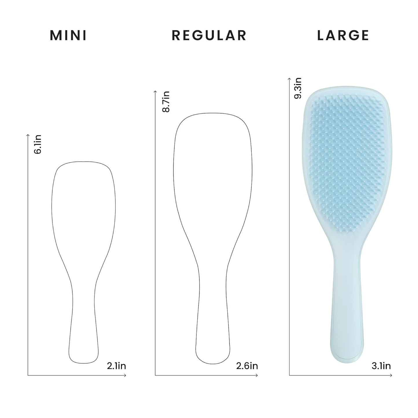 Tangle Teezer Fine Detangler Brush - Ultimate Hair Brush for Fine Hair | Large Seafoam Blue