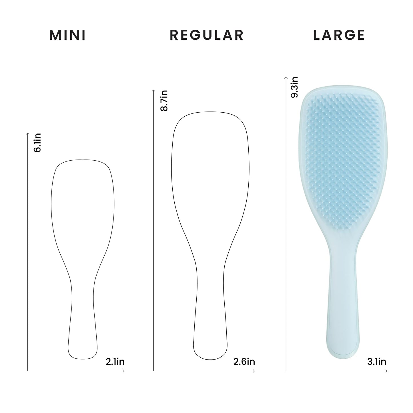 Tangle Teezer Fine Ultimate Detangler Brush, Dry & Wet Hair Brush to Detangle & Reduce Breakage for Fine Hair Types, Large, Seafoam Blue