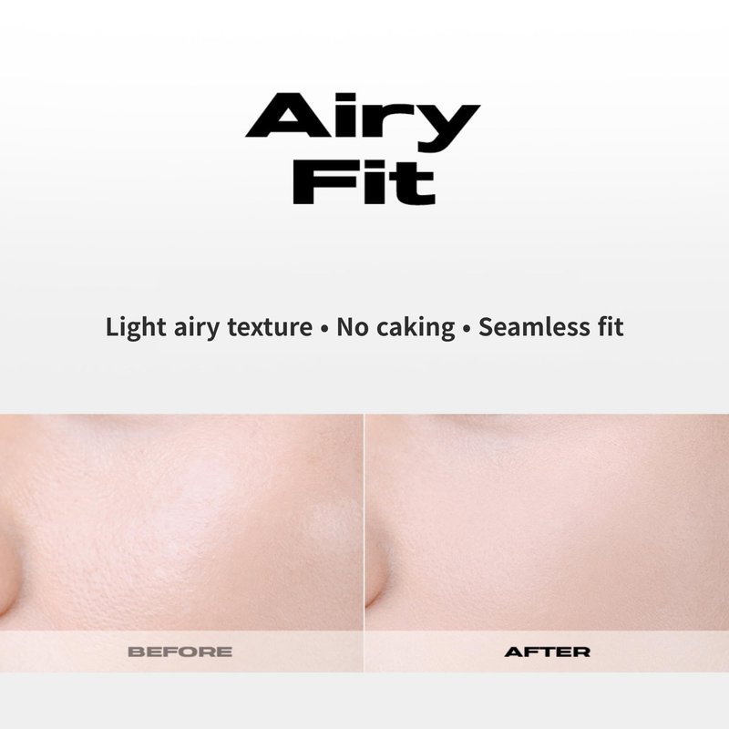 ABOUT TONE Powder Pact - Pressed Powder Compact with Mirror and Puff Makeup Fixing Setting Natural Blur Semi-Matte Finish Transparent Face Tone-Up Oil & Sebum Control Vegan (AIR FIT POWDER PACT)