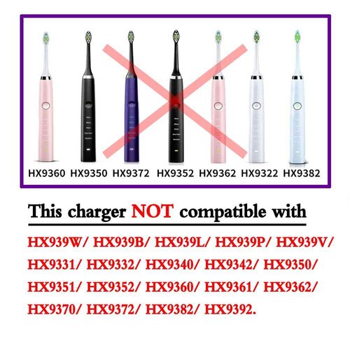 Replacement Electric Toothbrush Charger Base CBA1001 for Philips Smart 9300 9500 9700 Series, Replacement Sonicare Charger Base for HX9901 HX9903 HX9924 HX9954 HX9957 HX9984 HX992W HX993B