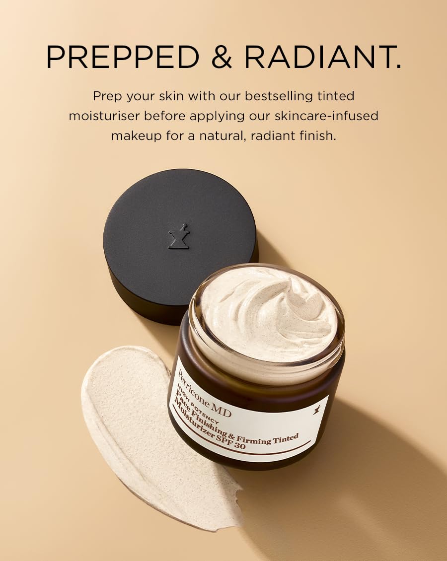 Perricone MD High Potency Classics Face Finishing & Firming Tinted Moisturizer for Face - Mineral Sunscreen with SPF 30 - Lightweight, Fast-Absorbing, Oil-Free - Minimizes Wrinkles - Vegan - 2 fl oz