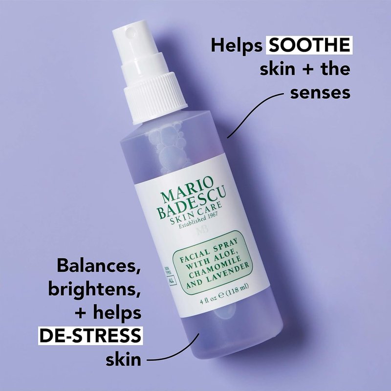 Mario Badescu Facial Spray - Aloe, Rose Water & Chamomile Hydrating Mist | Cooling Duo for Face, Neck & Hair