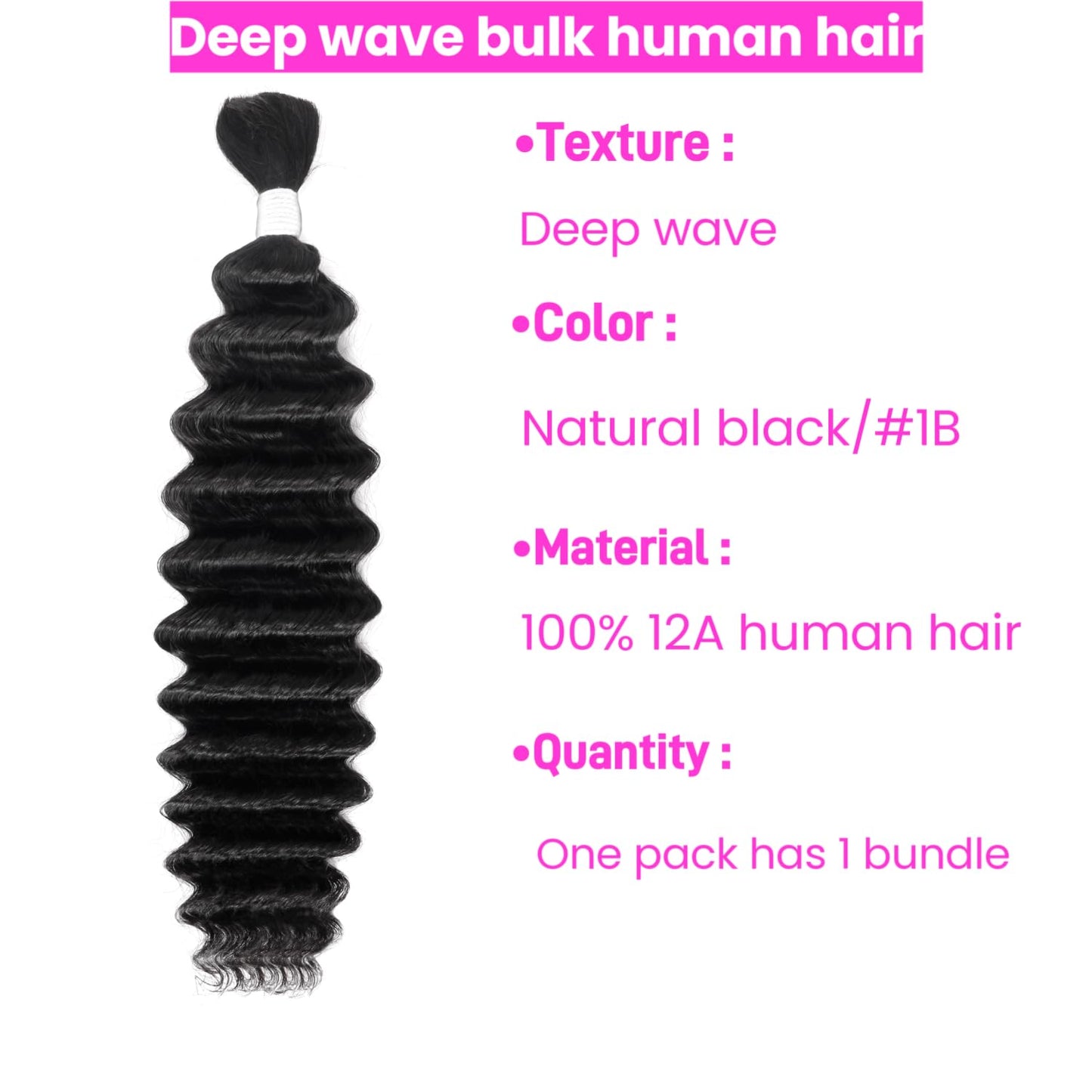 P4/30 Deep Wave Ombre Human Braiding Hair 22Inch 1 Bundle 50g Bulk Human Hair for Braiding No Weft Human Braiding Hair for Boho Braids Wet and Wavy 100% Brazilian Virgin Curly Hair