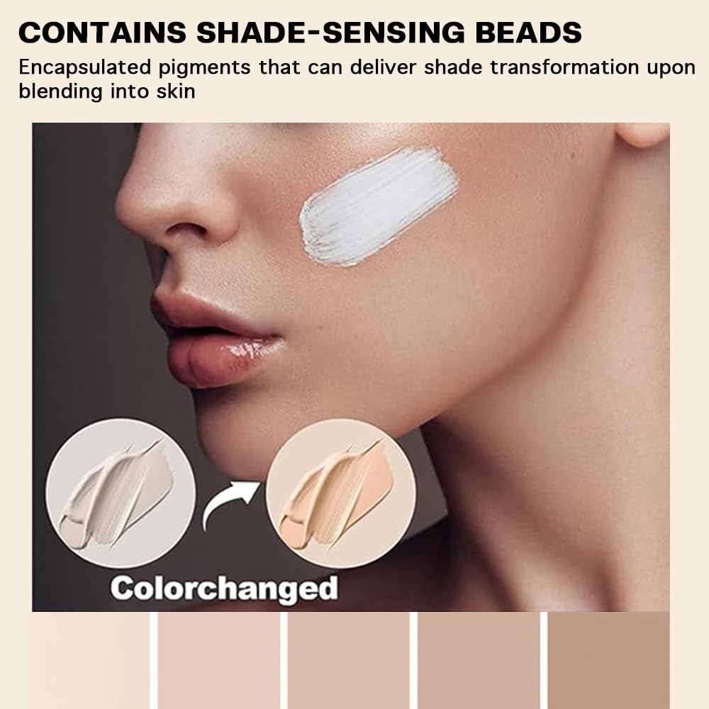 Foundation 4 in 1 - Color Changing Foundation, Medium Spectrum with SPF 50, Hypoallergenic Hydrating Liquid Concealer, Long-lasting & Waterproof Natural Finish - 1.06 fl oz - 2 Pack