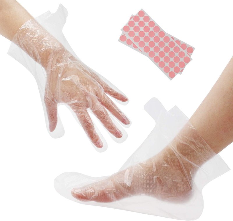 Paraffin Wax Bath Liners - Thicker Heated Foot Spa Booties | 200pcs Plastic Socks & Gloves for Hand & Foot Therapy