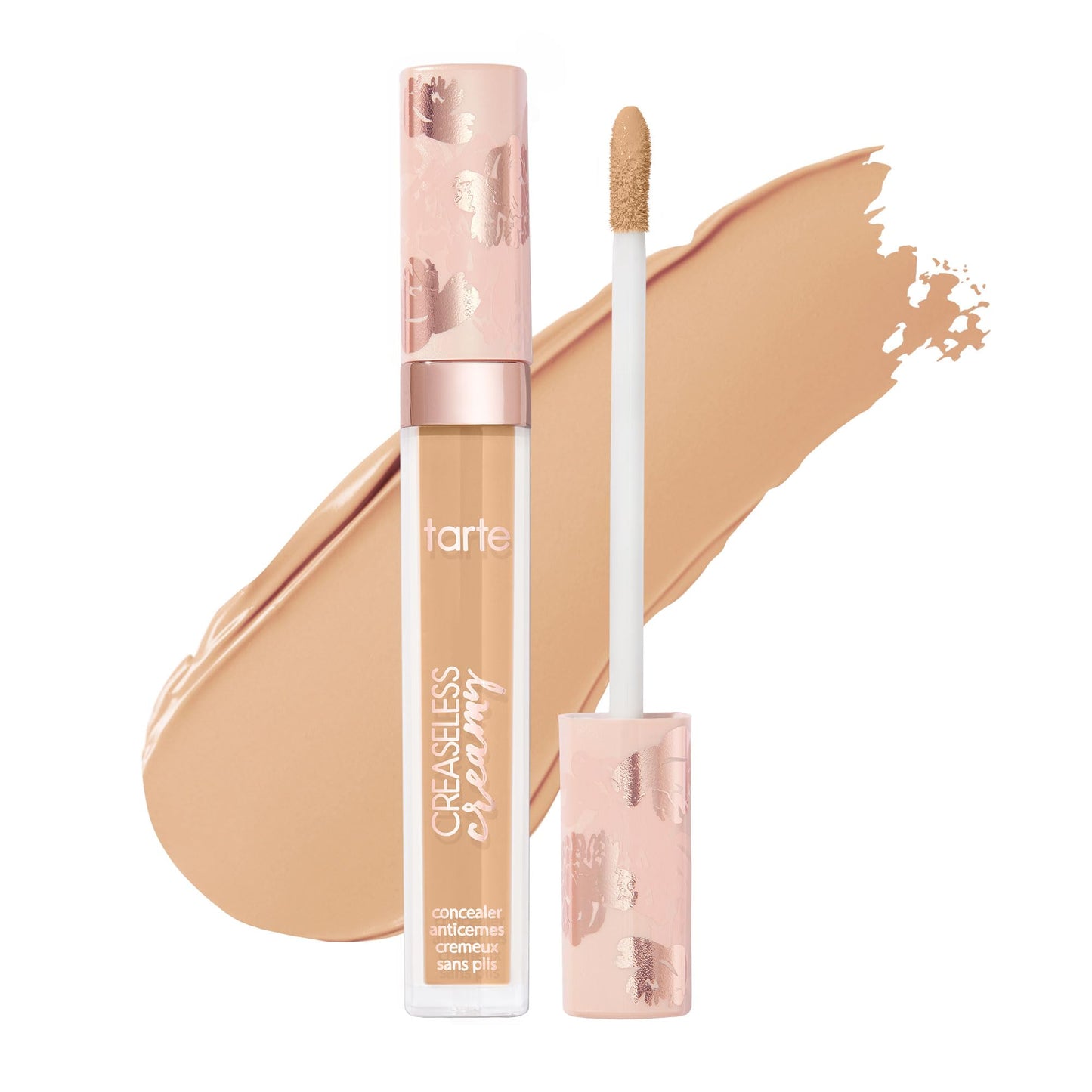 tarte creaseless creamy full-coverage concealer – Waterproof Hydrating Longwear, Niacinamide & Caffeine for covering Dark Circles & Blemishes, Vegan & Cruelty-Free, full size, 22N light neutral