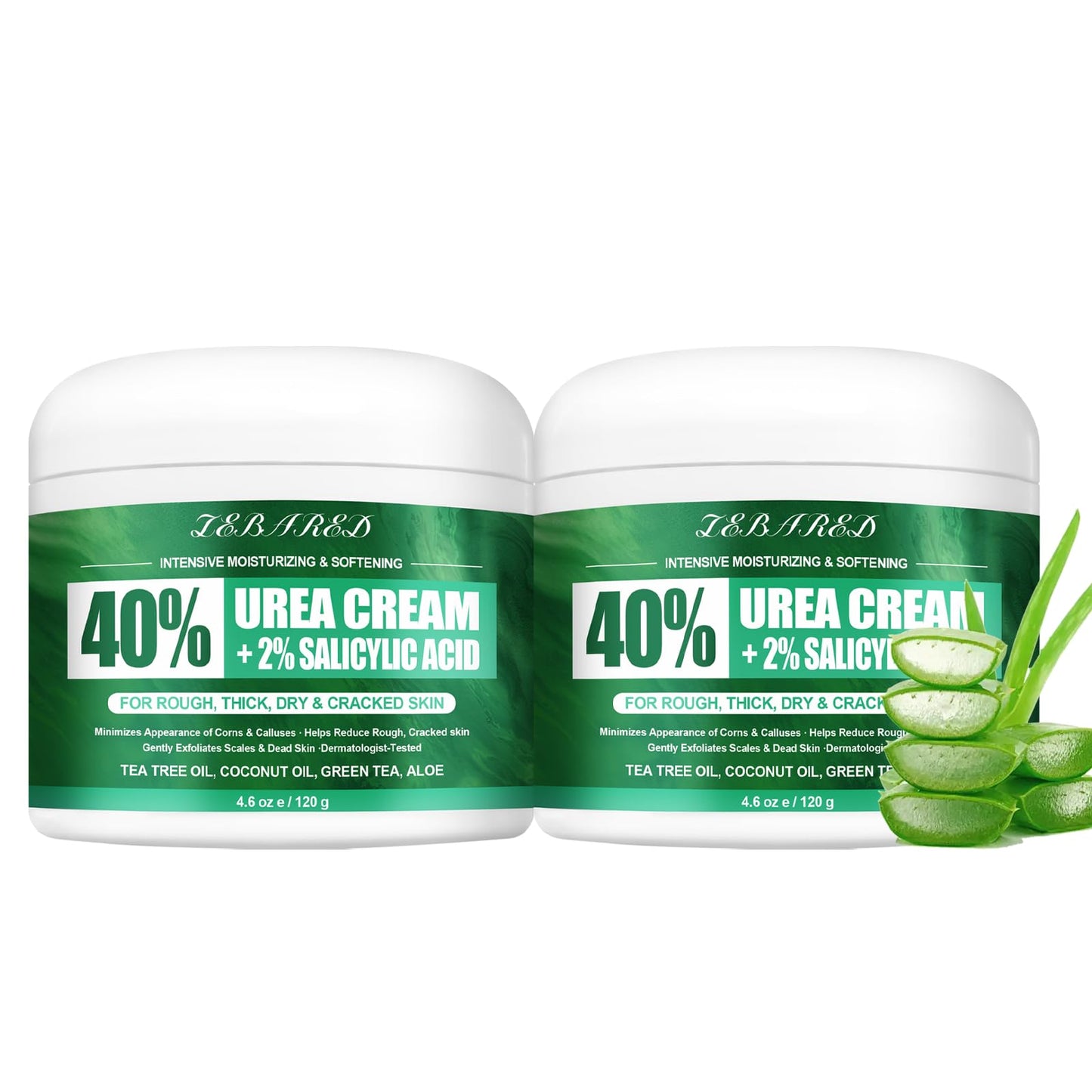 LEBARED Urea Cream 40 Percent For Feet Maximum Strength, Plus 2% Salicylic Acid with Hyaluronic Acid, Urea Foot & Hand Cream for Dry Cracked, 4.6 oz