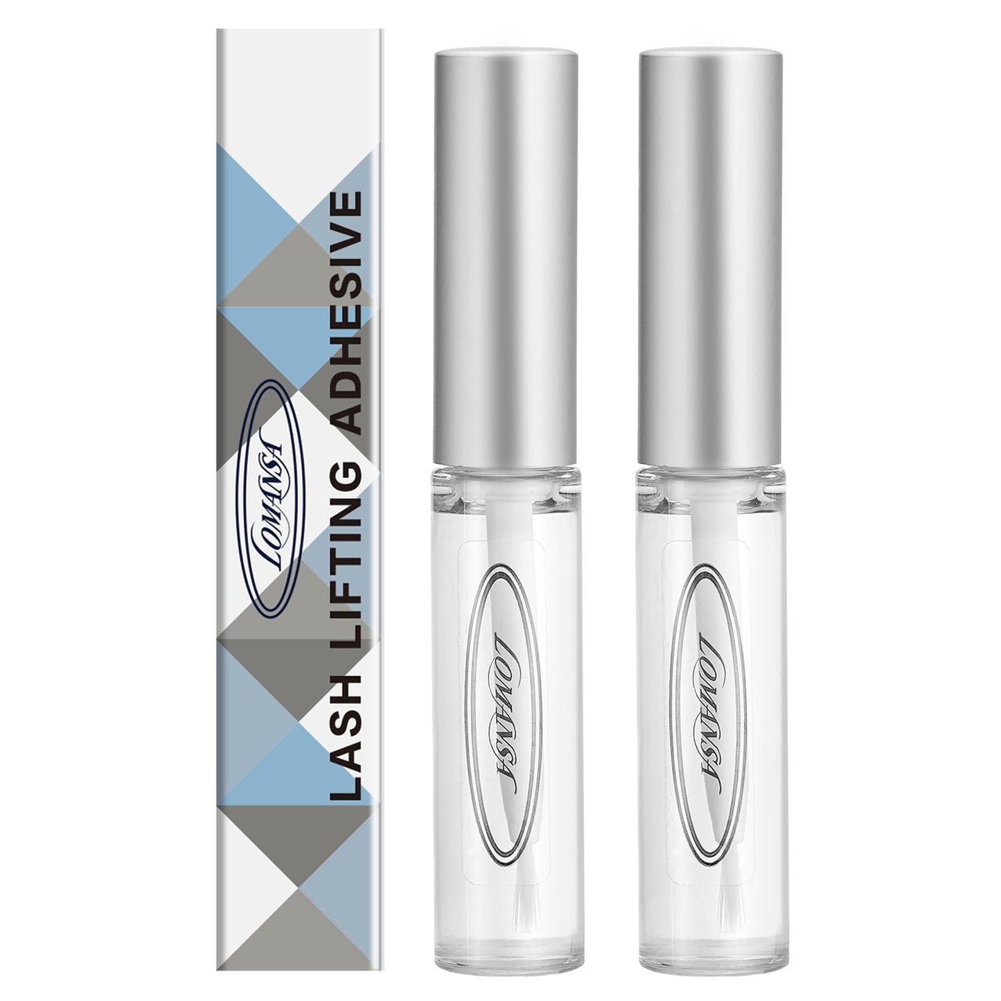 Lomansa Lash Lift Glue 2PCS, Eyelash Lift Glue Adhesive for Perming Rods, Strong Hold for Lash Lift & Brow Lamination at Home or Salon