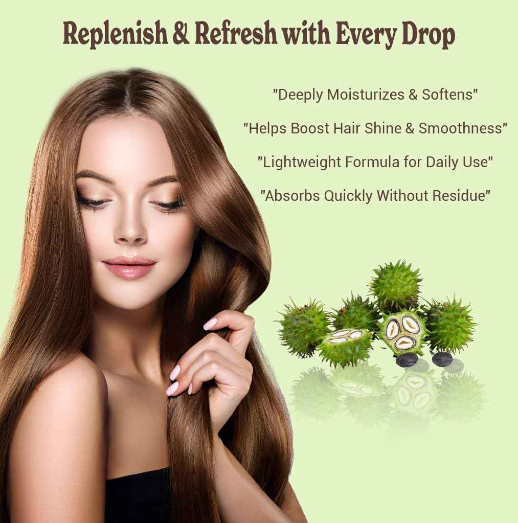 Natural Born Oils Jamaican Black Castor Oil, 16oz, Organic, Cold-Pressed, Fatty Acids, Deep Hydration for Skin, Hair Restoration