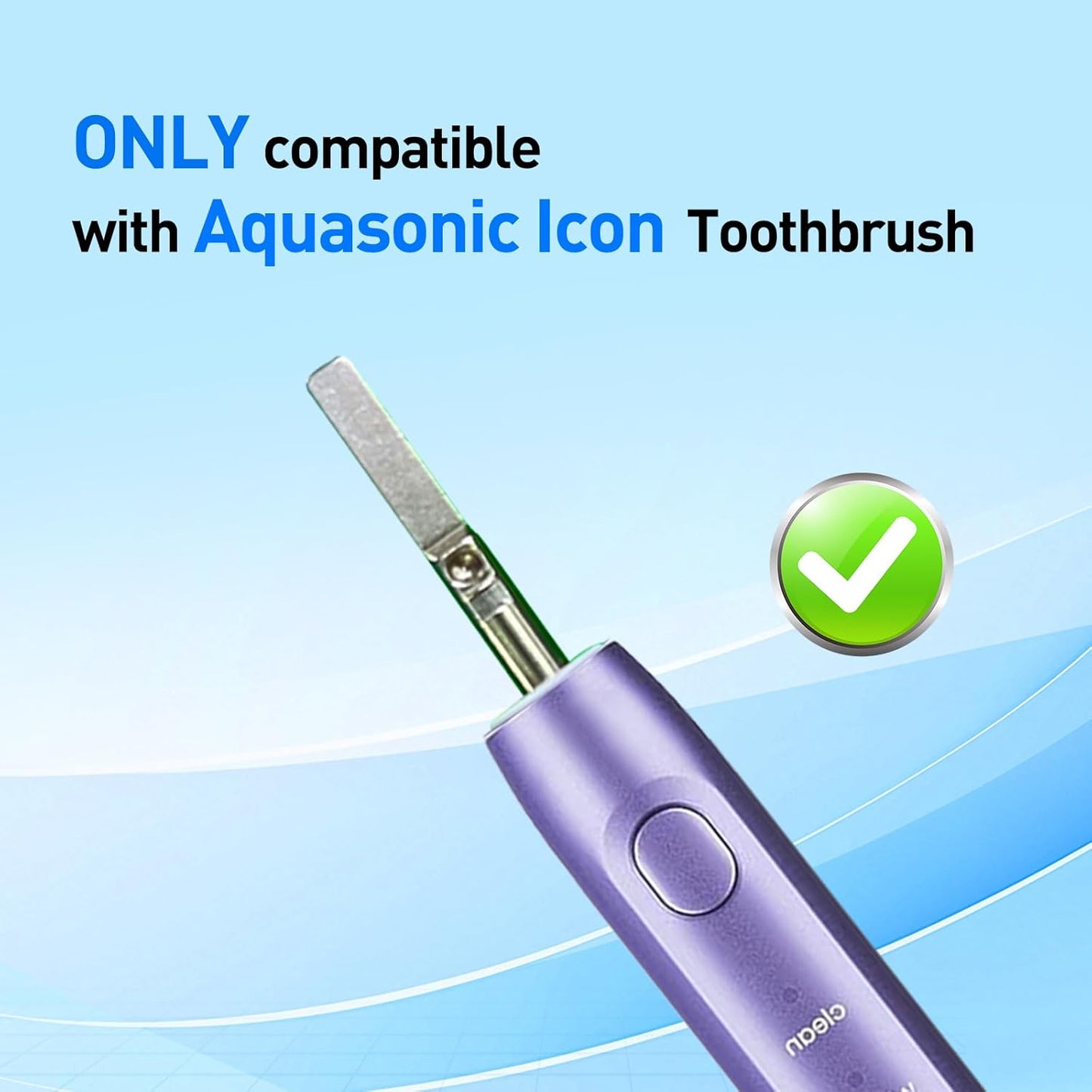 Replacement Brush Heads for AquaSonic Icon Electric Toothbrush - 10 Pack | Stone Color