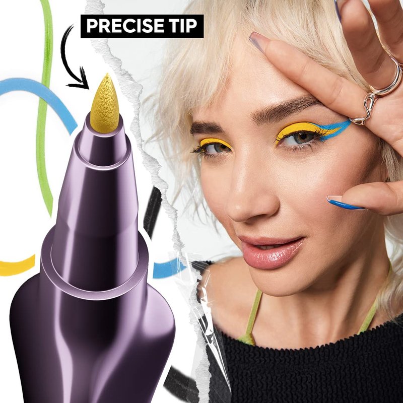Urban Decay 24/7 Inks Liquid Eyeliner Pen - Water-Resistant, Smudge-Proof, Fine Tip Graphic Liner | Bold Matte & Shimmer Colors - 0.01 fl oz