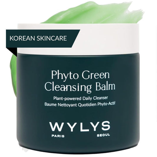 WYLYS Korean Green Cleansing Balm Makeup Remover All Natural K Beauty | Gentle Daily Face Cleansing Balm for Dry Skin | Jojoba, Babassu, Apricot, Green Tea Oil & More