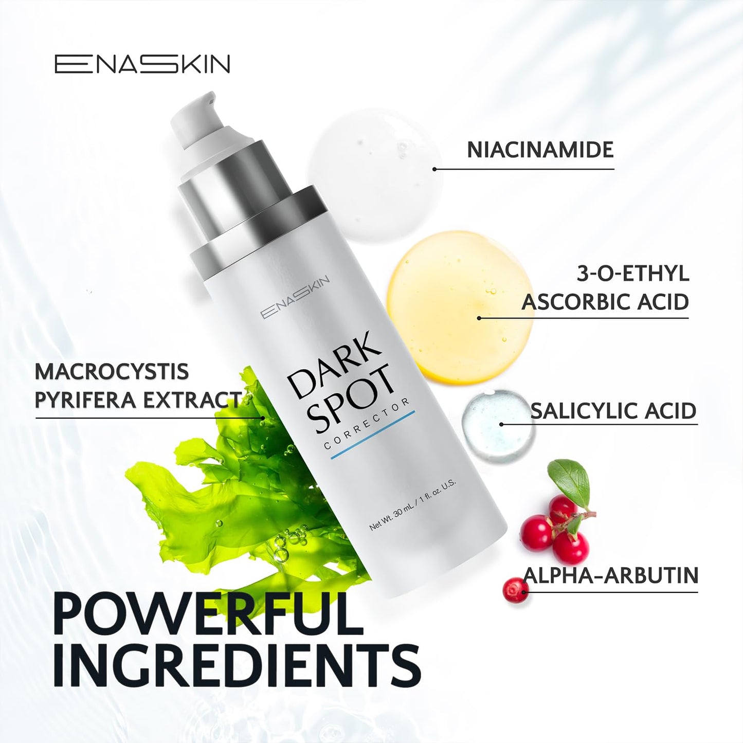 EnaSkin Dark Spot Corrector for Face & Body - 5% Tranexamic Acid, Niacinamide & Acid-Free Renewal Peptide - Hyperpigmentation, Melasma & Sun Spot Treatment, Gentle for Sensitive Skin, 1.01 fl oz