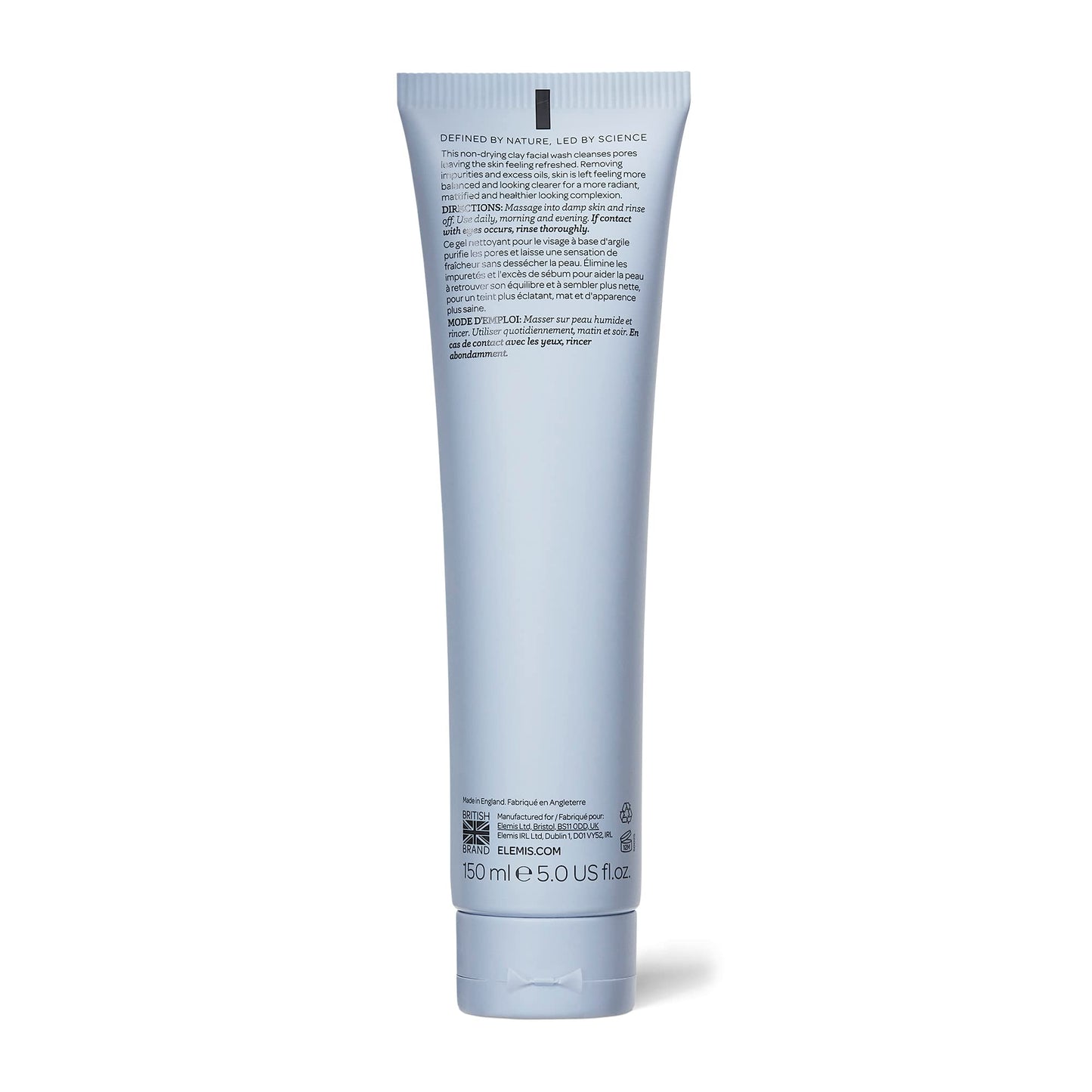 ELEMIS Clarifying Clay Wash, Daily Facial Wash Cleanses, Purifies and Balances to Remove Oil and Makeup from Blemish-Prone Skin, 150 mL, 5.0 oz