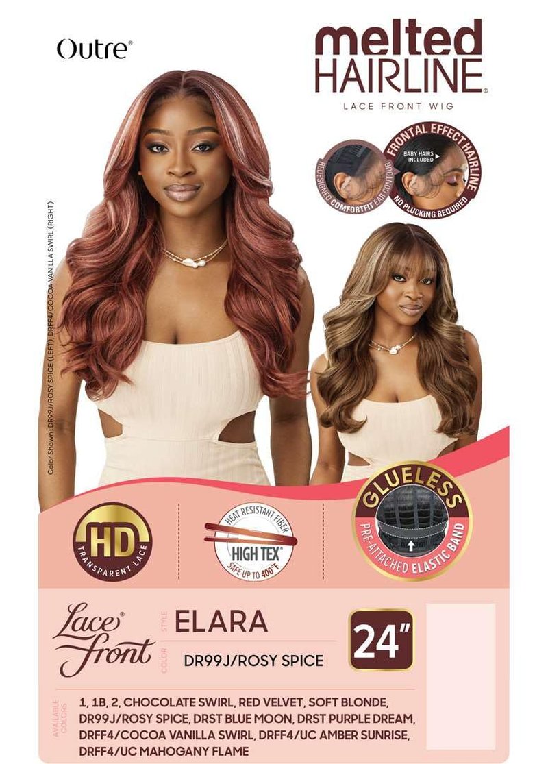 Outre Lace Front Wig - Melted Hairline - Elara (OFF BLACK 1B)