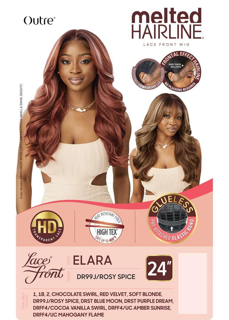 Outre Lace Front Wig - Melted Hairline - Elara (DARK BROWN 2)