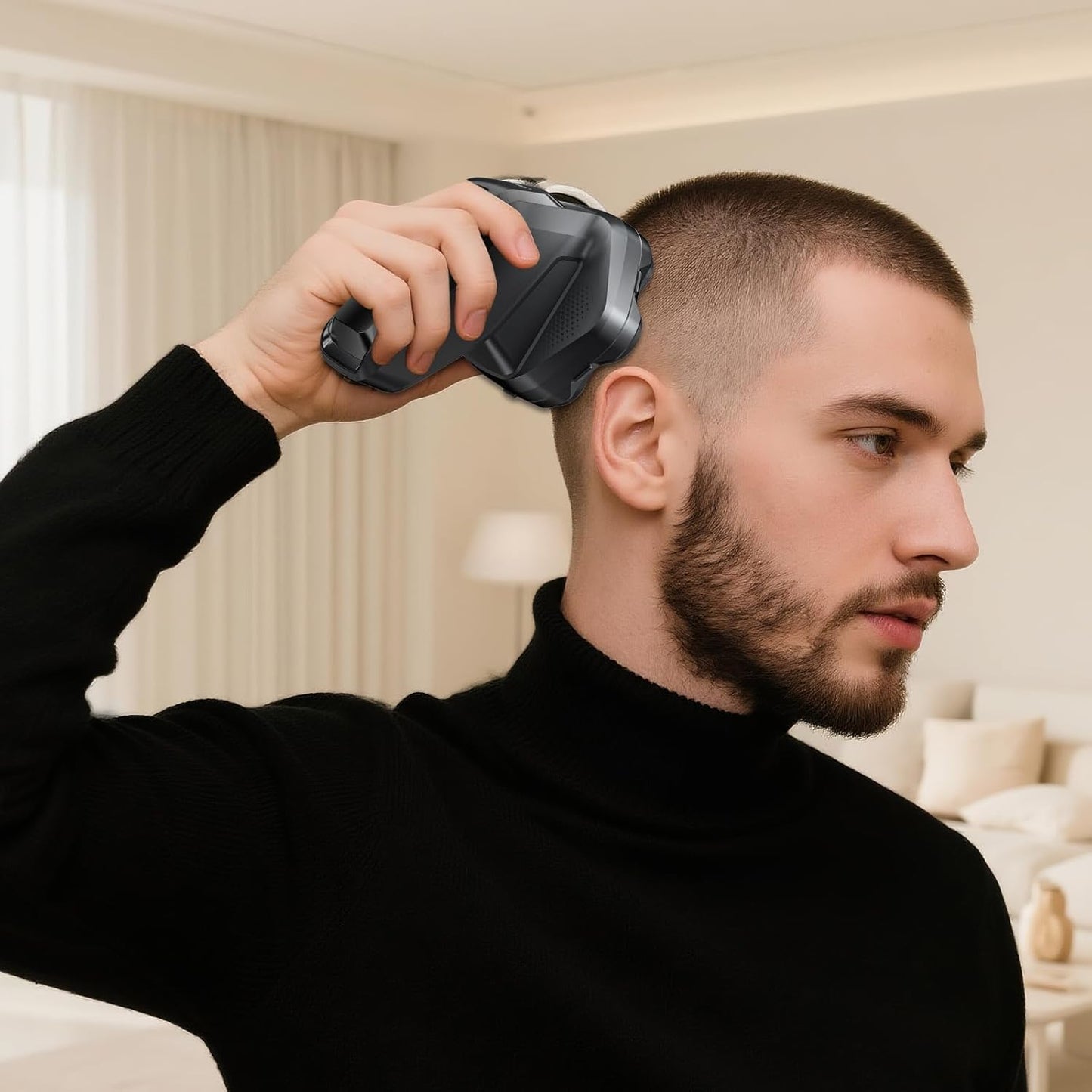 7D Head Shavers for Bald Men - kensen Dual Speed Electric Head Hair Shaver, Long Battery Life Electric Razor IPX6 Waterproof Wet/Dry Shaving LED Display Rechargeable Bald Head Shavers for Men