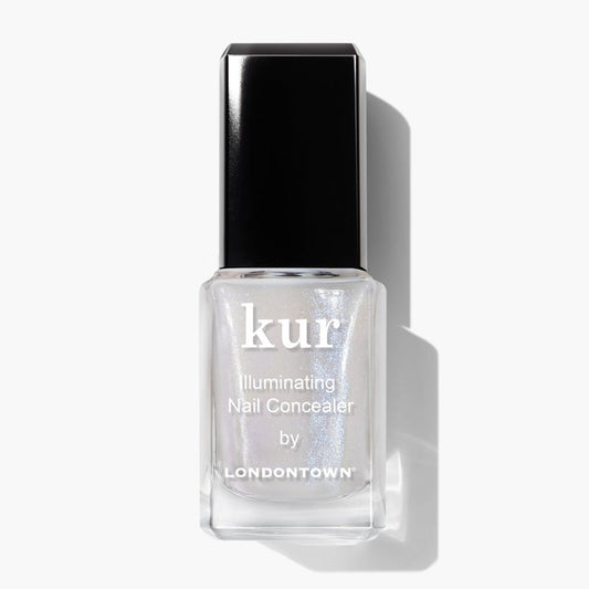 LONDONTOWN Extra-Ordinary Illuminating Nail Concealer, Sheer Brightening Nail Polish & Strengthener for Yellowing, Damaged or Discolored Nails, Natural Nail Perfector, Soft White, 21+Free, 0.4 Fl Oz