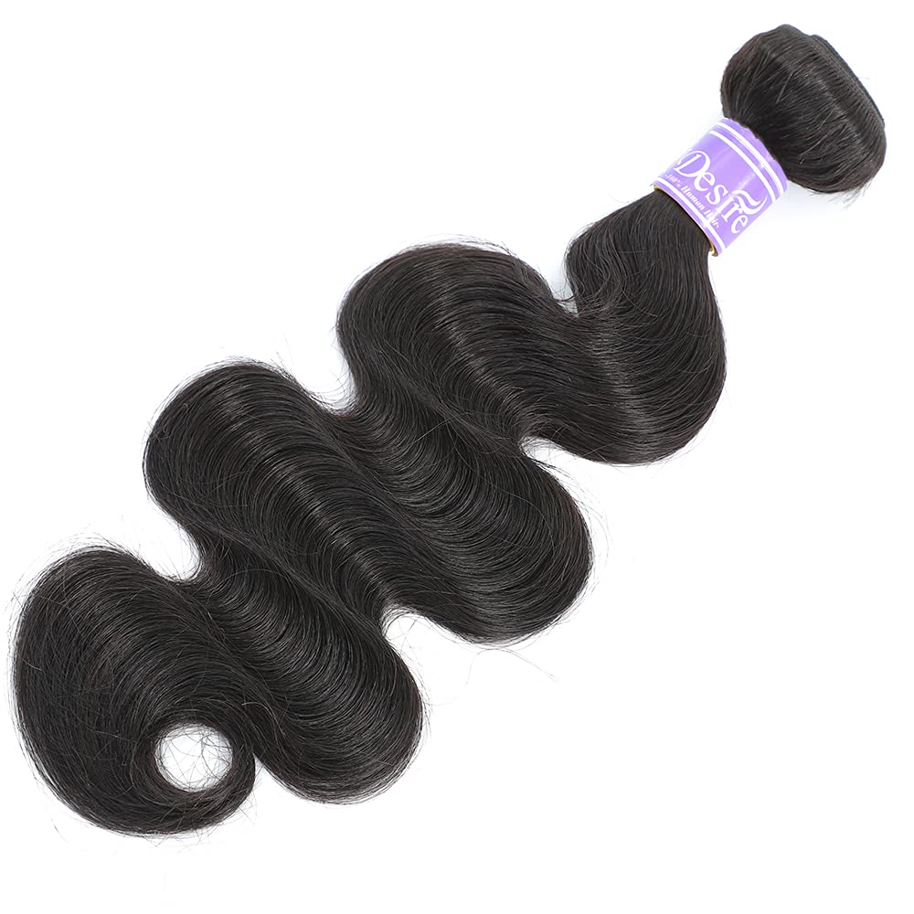 UDesire 16A 100% Unprocessed Brazilian Body Wave One Bundle 22 inch Brazilian Virgin Hair Weave Human Hair Bundles Body Wave Natural Black Color 90-95g/bundle