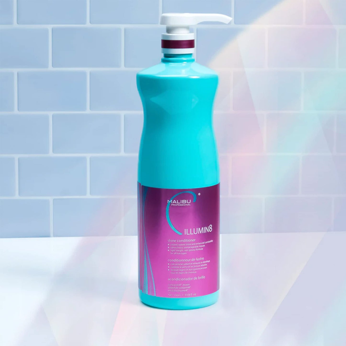 Malibu C ILLUMIN8 Shine Conditioner (6 Packets) - Concentrate for Hair Shine & Manageability - Lightweight, Non-Greasy Hair Conditioner for All Hair Types