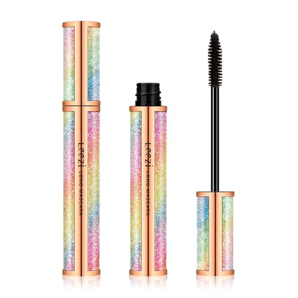 4D Silk Fiber Eyelash Mascara Waterproof - Thickening Long Lasting Smudge-Proof Natural Curling Lengthening All Day Exquisitely Extra Long Black (A)