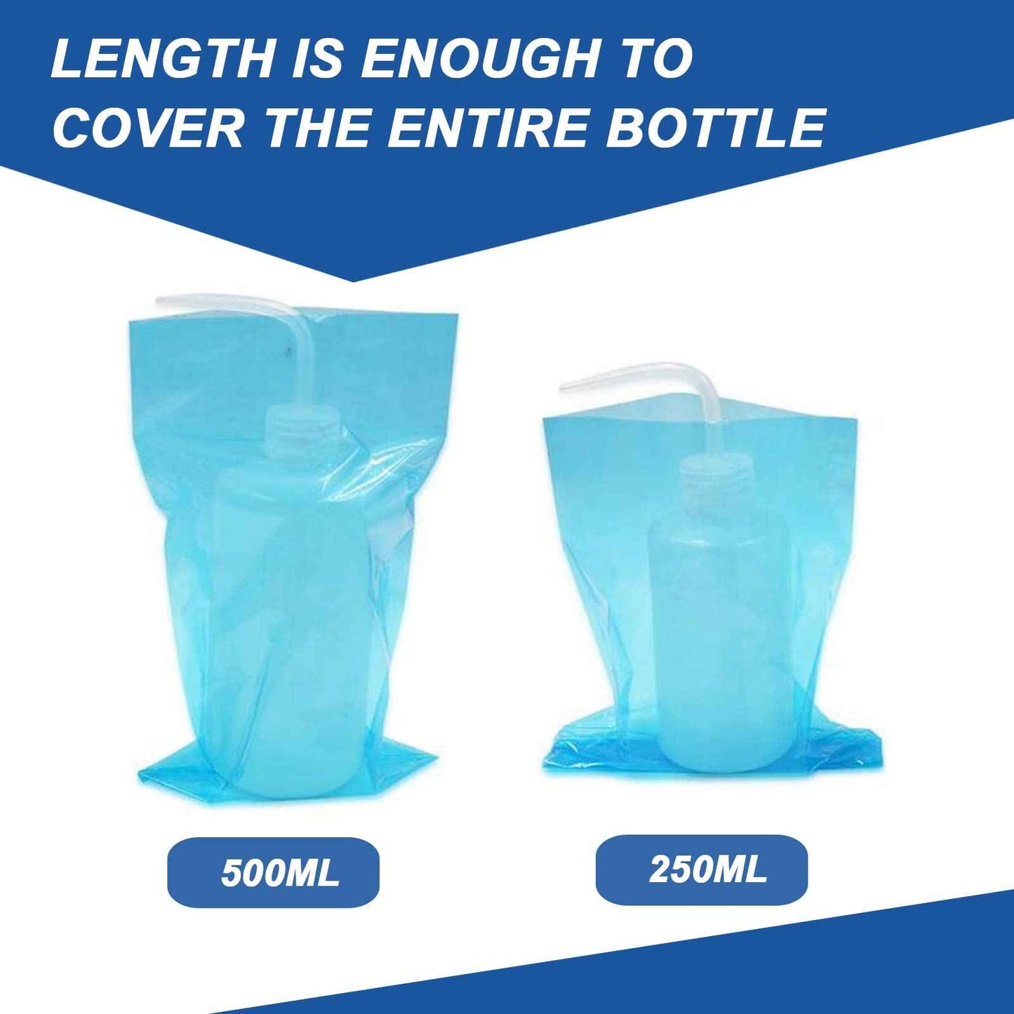 Gakonp 250pcs Tattoo Bottles Bags with 2pcs Wash Bottles 250ml Disposable Squeeze Watering Tool Sleeves for Tattoo Supplies