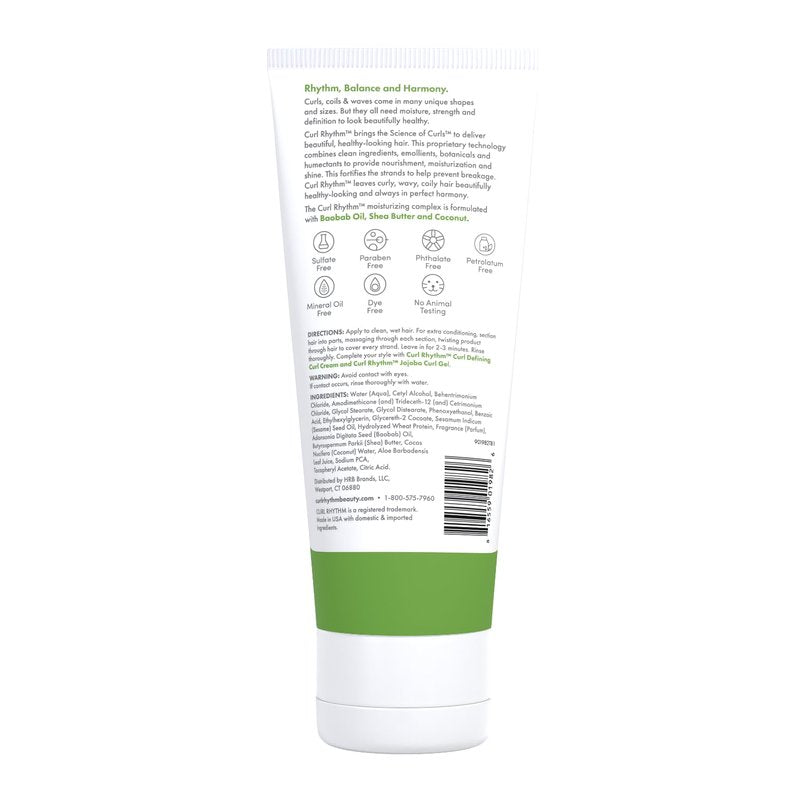 Curl Rhythm Deep Moisturizing Curl Conditioner for Curly Hair - Detangle, Soften & Frizz Free Shine with Shea Butter, Coconut & Aloe For Wavy, Kinky Coily Hair - Sulfate Free - 10 Fl Oz (3 Pack)