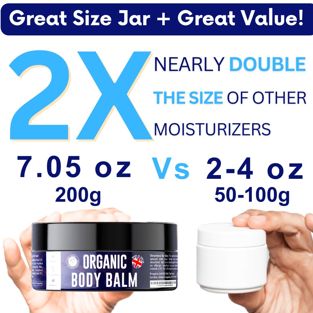 Intensive Body Moisturizer for Dry Skin - Shea Butter & Coconut Oil | Eczema Cream for All Ages, Lavender & Vitamin E
