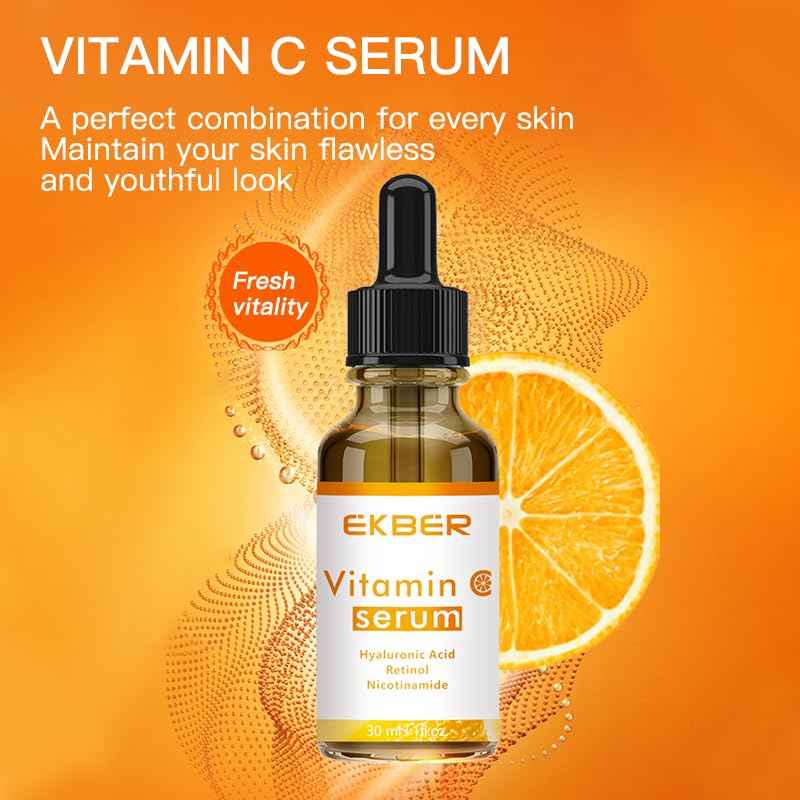 Vitamin C Serum with Hyaluronic Acid, Retinol and Niacinamide, 30ml Face Serum