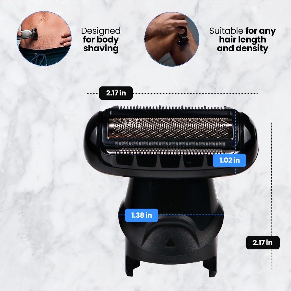 Anakel Home Replacement Shaver Head 81634460 for Braun Multi Grooming Body Shaver | Compatible with MGK3080, 5515, 5541 & 5544 Models