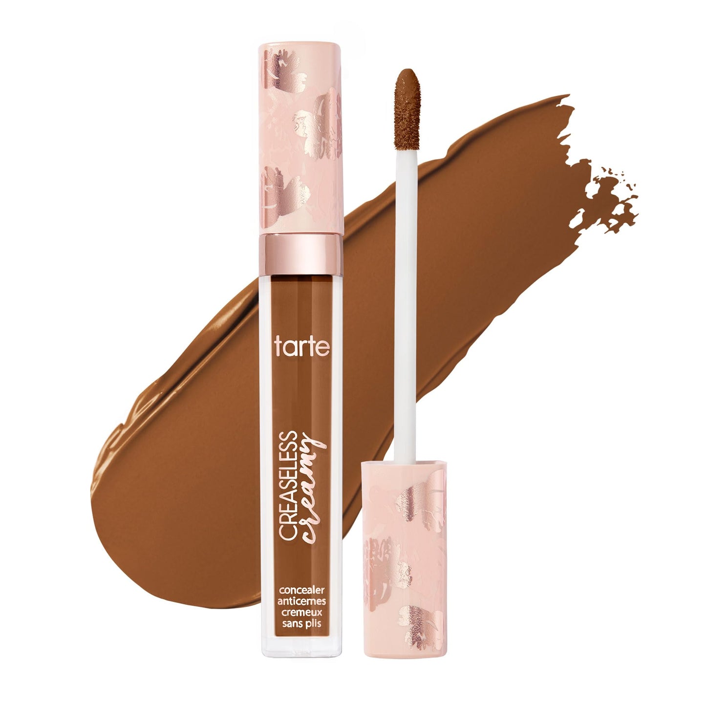 tarte creaseless creamy full-coverage concealer – Waterproof Hydrating Longwear, Niacinamide & Caffeine for covering Dark Circles & Blemishes, Vegan & Cruelty-Free, full size, 53S deep sand