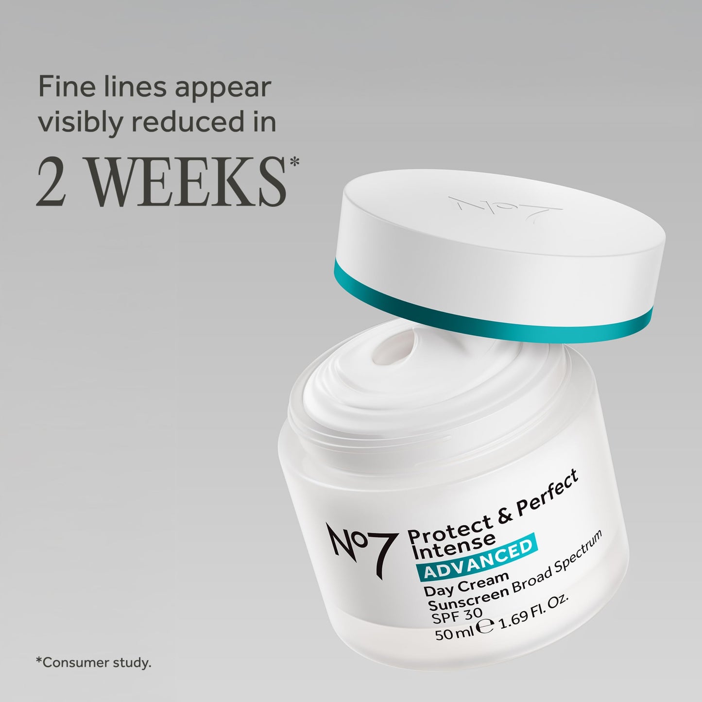 No7 Protect & Perfect Intense Advanced Face Cream - Hydrating Face Moisturizer with SPF - Formulated with Hyaluronic Acid & Collagen Peptide Technology to Help Reduce Fine Lines & Wrinkles (1.69 Oz)