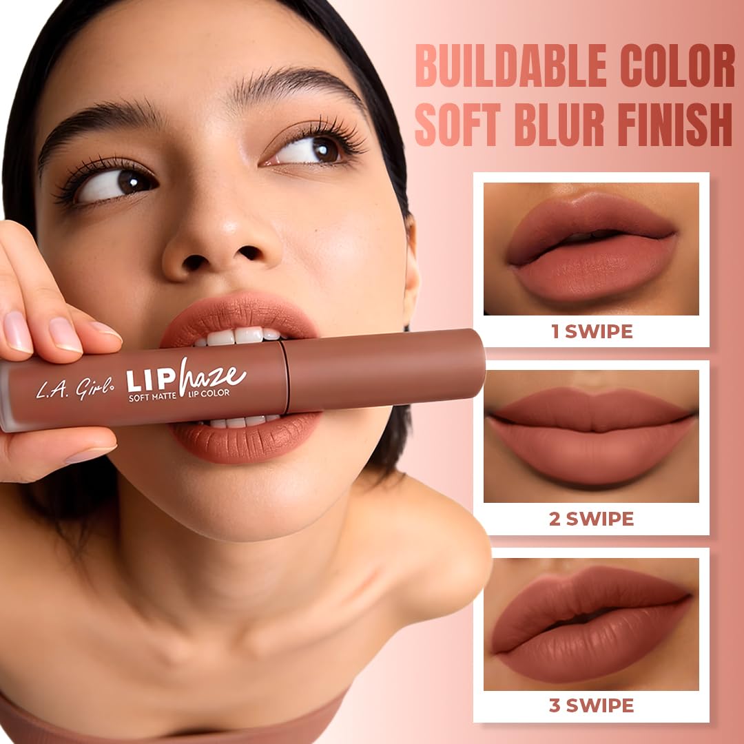 L.A. Girl Lip Haze Soft Matte Lip Color, Single GLC769