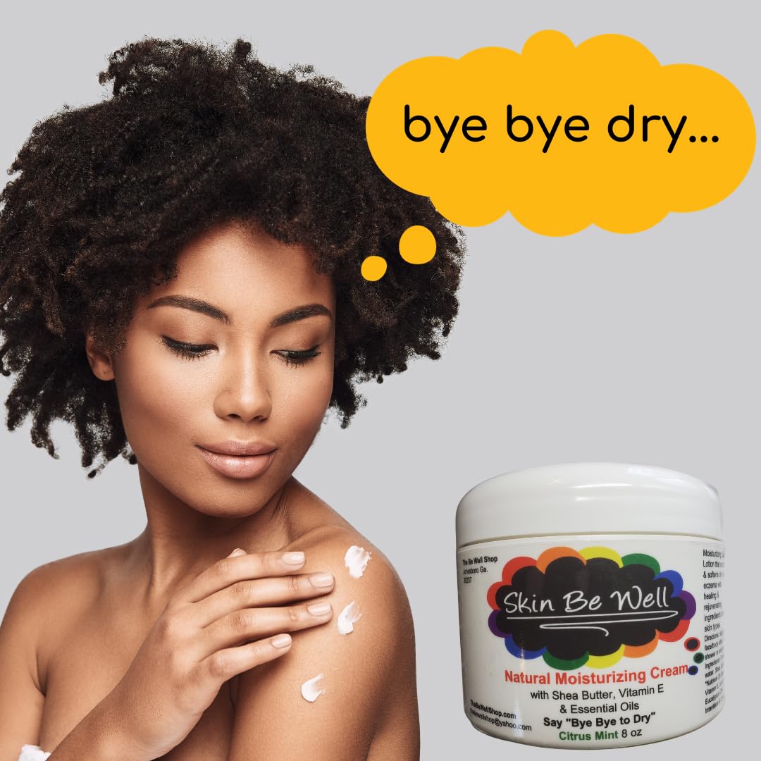 Skin Be Well Natural Moisturizing Cream, Citrus Mint (8 oz)