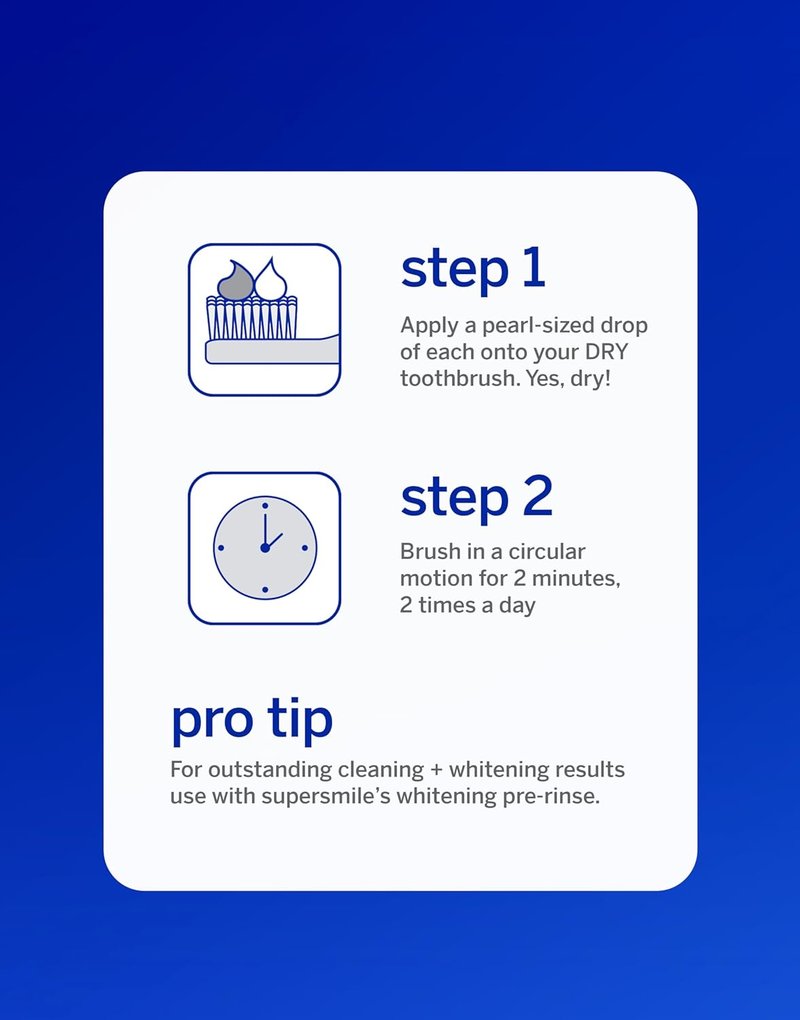 Supersmile Whitening System - Toothpaste & Accelerator Duo with 14 Dissolving Whitening Strips | Travel Size Kits