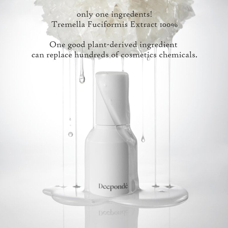 Deeponde Signature Origin 100 Ampoule - Tremella Fuciformis Extract 100% | Elasticity, Lifting, Moisturizing, 1.69 Fl Oz