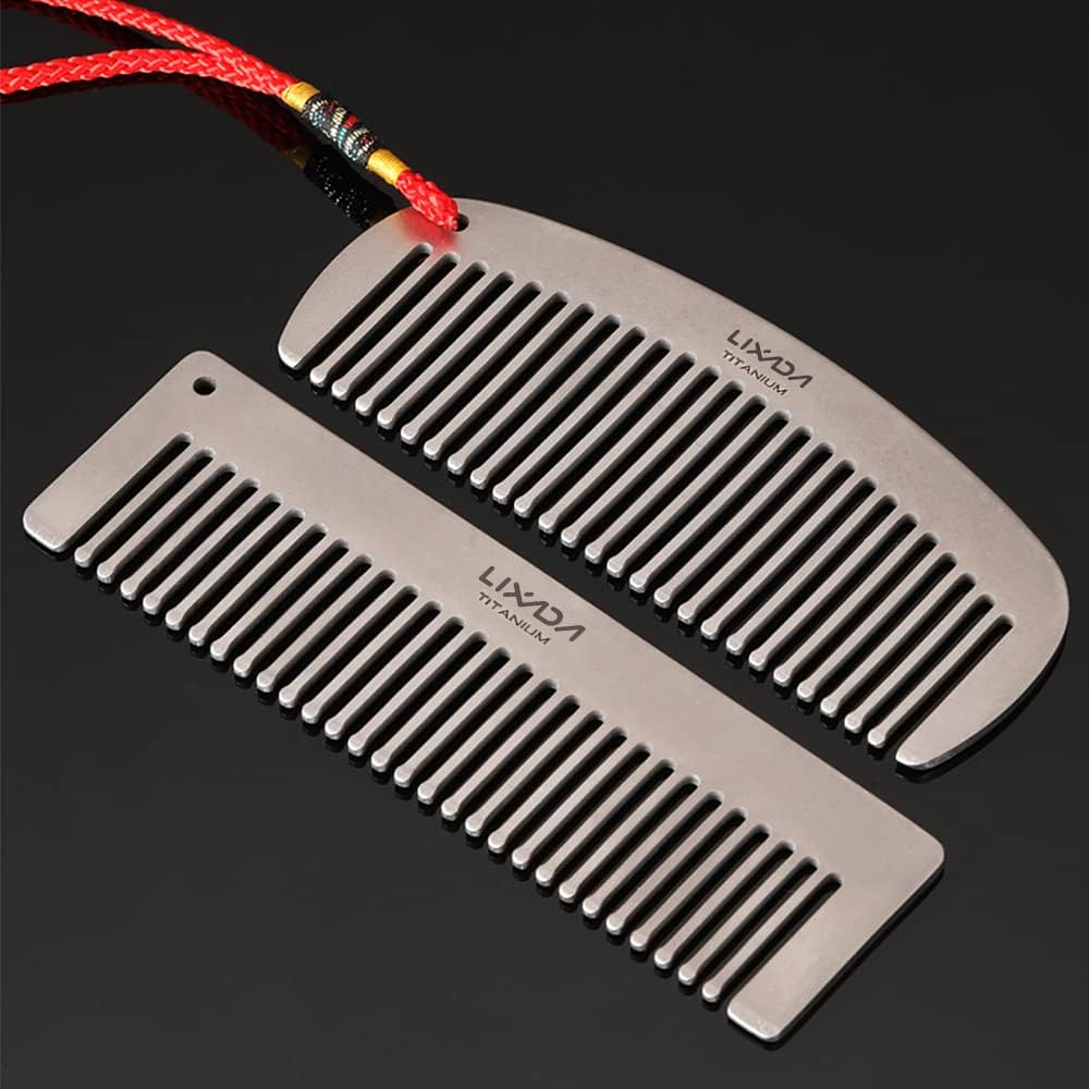 Titanium Hair & Beard Comb - Anti-Static & Heat-Resistant | Pocket Size for Men & Women