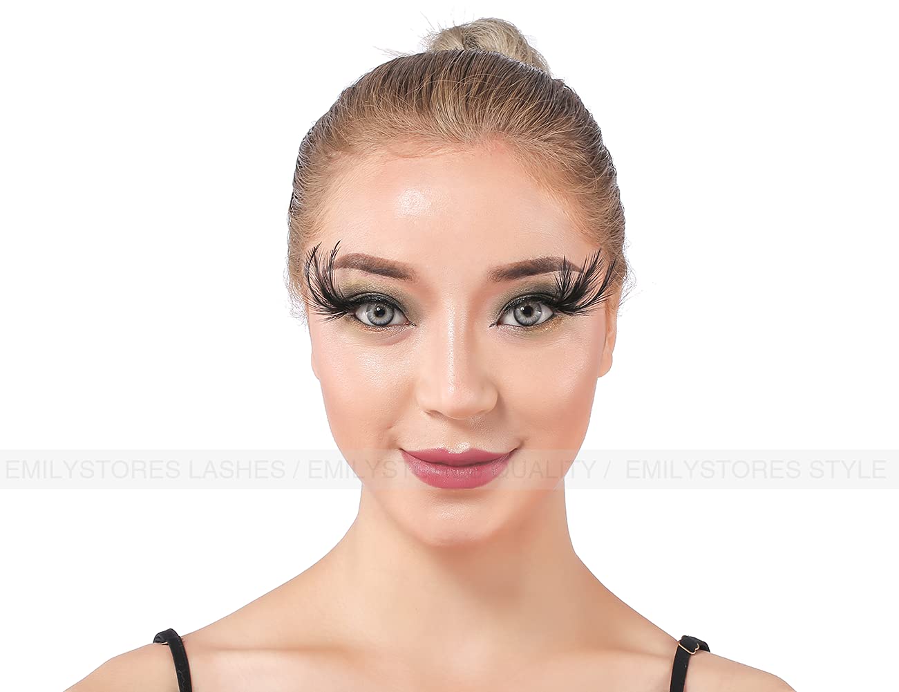 Faux-Feather Black Wing Eyelashes - Dramatic Costume Lashes for Black Swan Cosplay | 1 Pair