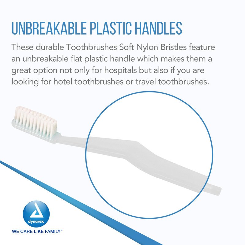 Dynarex Toothbrushes, Adult 30 Tuft,144 Count