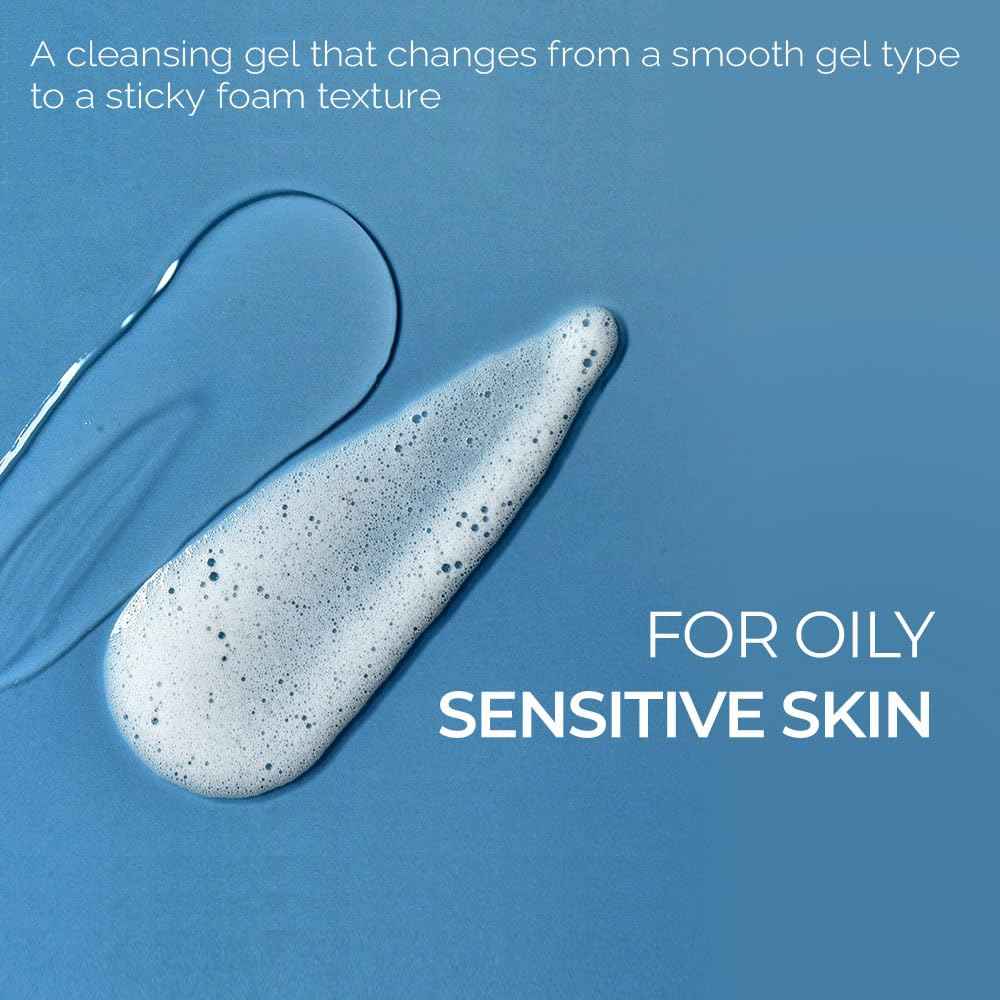 PRETTYSKIN Hydra B5 Low pH 5.5 Foaming Facial Cleanser for Sensitive Skin – Korean Face Wash with Panthenol, Centella Asiatica extract – Paraben Free, Oil Free, Gentle Daily Cleanser 10.1 fl.oz(300ml)