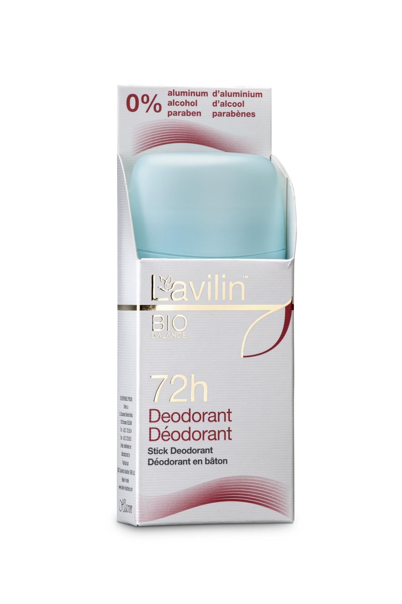 Lavilin Aluminum-Free Deodorant Stick for Women - Up to 72 Hours of Protection - Natural, Patented Formula - 60ml