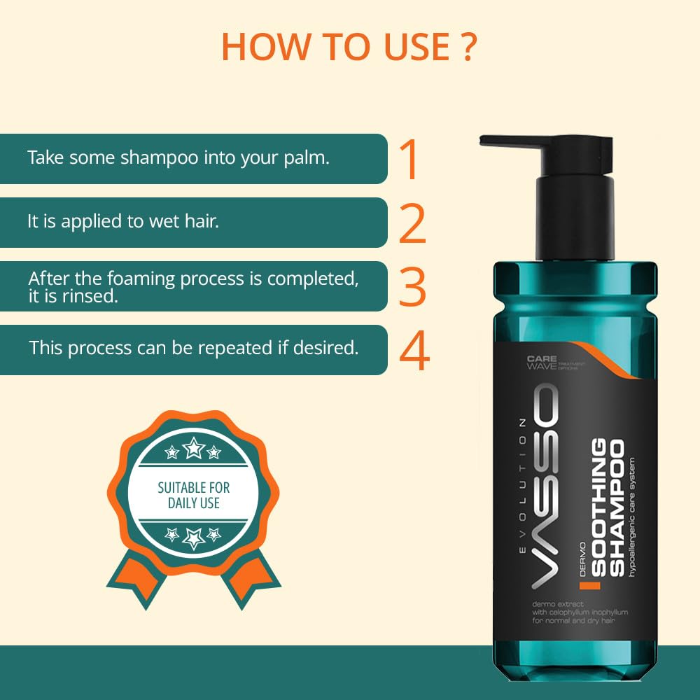 VASSO Hair Shampoo | Anti-Dandruff, Effective Against Dandruff | Dermo 370 ml