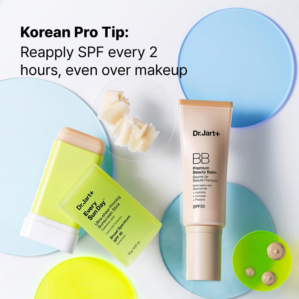 Dr.Jart+ Every Sun Day Invisible Korean Sunscreen Stick SPF 40 with Hyaluronic Acid | Glides Over Makeup | Korean Skincare | Travel Size, 0.67 Ounce