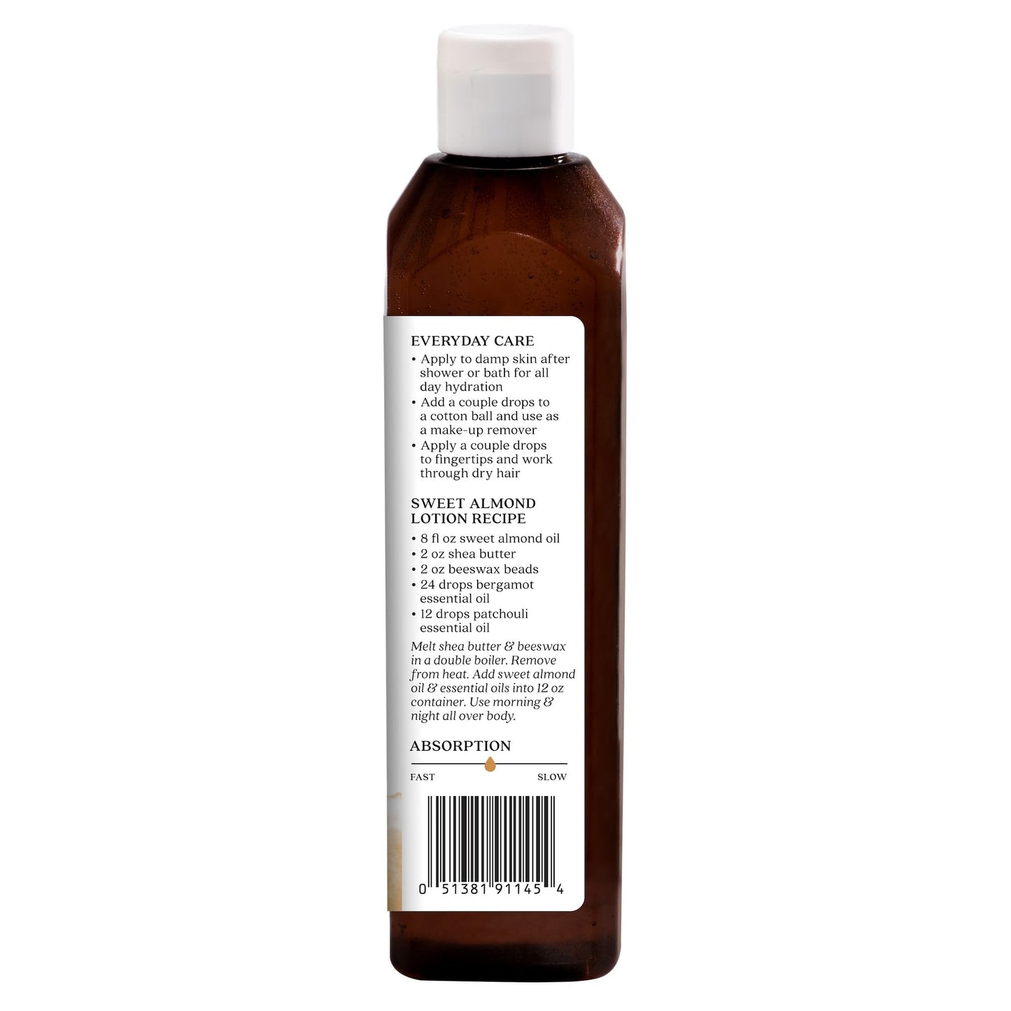 Aura Cacia Natural Skin Care Oil Sweet Almond | 16 Fl Oz (Pack of 2)